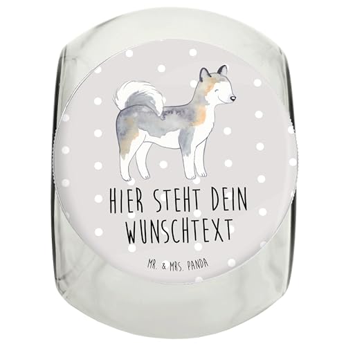 Mr. & Mrs. Panda XL 2000ml Personalisiertes Leckerli Glas Siberian Husky Moment - Personalisierte Geschenke, Personalisierter Hundeleckerlies von Mr. & Mrs. Panda