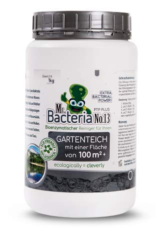 Mr.Bacteria No.13 Bioenzymatischer Reiniger für Ihren GARTENTEICH MIT Einer FLÄCHE VON 100m2+ 1000g - 1 Stück Mr.Bacteria No.13 Bioenzymatischer Reiniger für Ihren GARTENTEICH MIT Einer FLÄCHE VON 100m2+ 1000g - 1 Stück von Mr.Bacteria