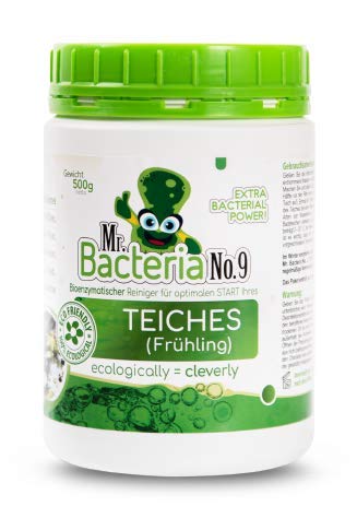 Mr.Bacteria No.9 Gartenteich Reiniger für optimalen Start Ihres Teichklar, Teichpflege, Teichpflegemittel und Wasserklärer zu klar von grünem Wasser im Gartenteich (FRÜHLING) - 1 Stück von Mr.Bacteria