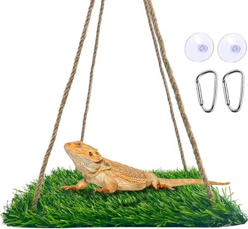 Juego de hamacas para Reptiles Mrchrogge - juego de 3 redes de escalada para lagartos y animales pequeños. (Quadratisch) von Mrchrogge