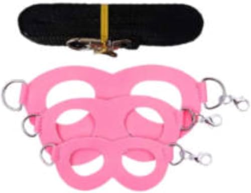 Mrchrogge Geschirr und Leine Set, 3er Pack Kleintierweste für Frettchen, Hamster, Eichhörnchen, Ratten, kein Fluchtdesign, verstellbare Passform für Training und Spaziergänge (Rosa) von Mrchrogge