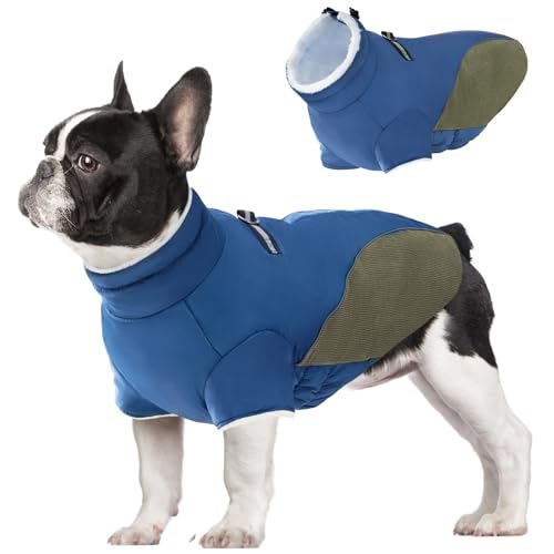 Mrcopetal Hunde-Wintermantel, Hundejacke, kaltes Wetter, warme Fleece-gefütterte Hundekleidung, winddicht, reflektierend, Rollkragen, Hunde-Schneeanzug mit Geschirr, Hundeweste, Mäntel für kleine, Mrcopetal Hunde-Wintermantel, Hundejacke, kaltes Wetter, warme Fleece-gefütterte Hundekleidung, winddicht, reflektierend, Rollkragen, Hunde-Schneeanzug mit Geschirr, Hundeweste, Mäntel für kleine, von Mrcopetal