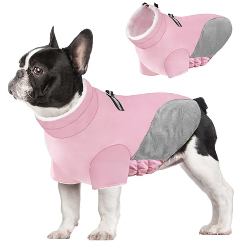 Mrcopetal Wintermantel für Hunde, kaltes Wetter, warme Fleece-gefütterte Hundekleidung, winddicht, reflektierend, Rollkragen, Schneeanzug mit Geschirr, Hundeweste, Mäntel für kleine, mittelgroße und Mrcopetal Wintermantel für Hunde, kaltes Wetter, warme Fleece-gefütterte Hundekleidung, winddicht, reflektierend, Rollkragen, Schneeanzug mit Geschirr, Hundeweste, Mäntel für kleine, mittelgroße und von Mrcopetal