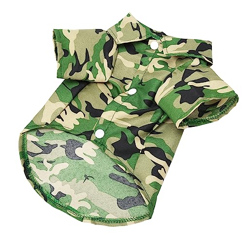 Mrisata Hunde-Shirts, Haustier-Hunde-T-Shirts, Haustier-Sommer-T-Shirts, Hundekleidung, Welpen-Kleidung, Hunde-Shirts, Sommer, Stilvolle Tarnung, Atmungsaktiv, Coole (L) von Mrisata