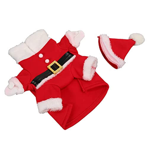 Mrisata Hunde-Weihnachtskostüm, Hunde-Weihnachtsanzug, Weihnachtshund-Wintermantel, Hunde-Weihnachtskostüm, Warm, süß, Hautfreundlich, Haustier-Welpen-Weihnachtsanzug mit Hut für die von Mrisata