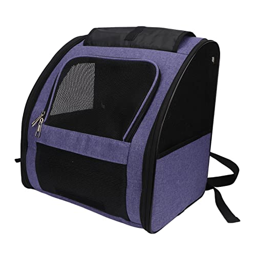 Mrisata Katzen-Rucksack-Tragetasche, Katzen-Reiserucksack, Haustier-Tragetasche, Hunde-Rucksack-Tragetasche, Katzen-Rucksack-Tragetasche, Tragbar, Atmungsaktiv, Große (Lila) von Mrisata