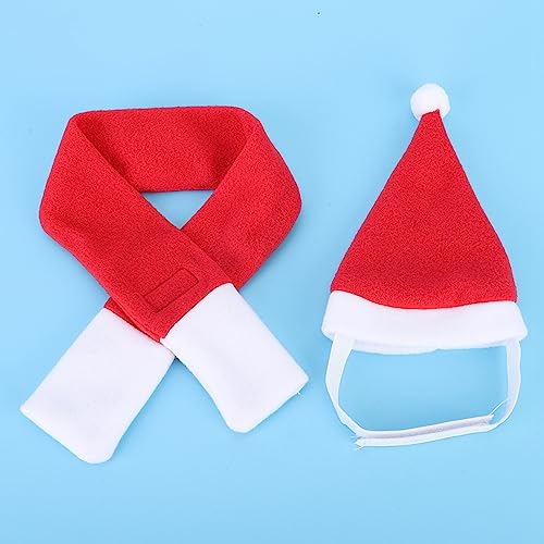 Mrisata Süßes Haustier Hund Weihnachtsmütze Schal Halsband Geburtstag Weihnachten Kostüm Welpen Kätzchen Kleine Haustiere (L) von Mrisata