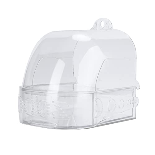 Mrisata Vogelbadebox, Vogelbadewanne, Vogelbadewanne, Duschbox, Vogelbadebox, Zum Aufhängen, Transparente Vogelbadewanne, Duschbox für Kleine Papageien, Kanarienvögel von Mrisata