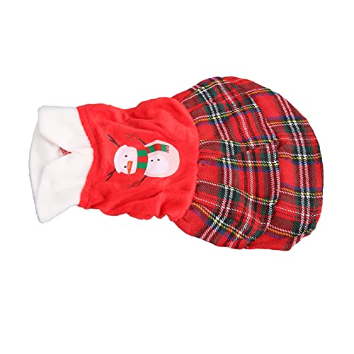 Mrisata Weihnachts-Haustierrock für Hunde, ärmelloses Kleid, Hunde-Weihnachtskleid, ärmellos, Einteilig, Atmungsaktiv, Weihnachts-Haustierrock für Kleine Hunde (S) von Mrisata