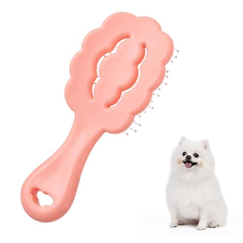 Mrltau Wolkenform Hundebürste Unterwolle, Klein Fellwunder Bürste Hund, Welpen Fellbürste Hund, Shih Tzus Yorkies Maltipoos Malteser Hundebürsten, Bürste Hund Langhaar(rosa) von Mrltau