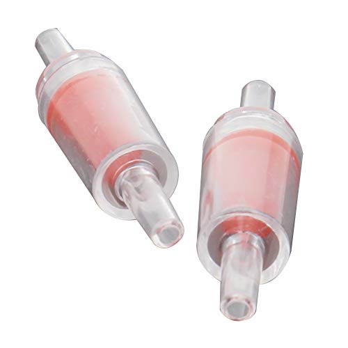 MroMax Rückschlagventil für Luftpumpe, Einwegventil, Rückschlagventil für Aquarien, rot, transparent, 10 Stück von MroMax