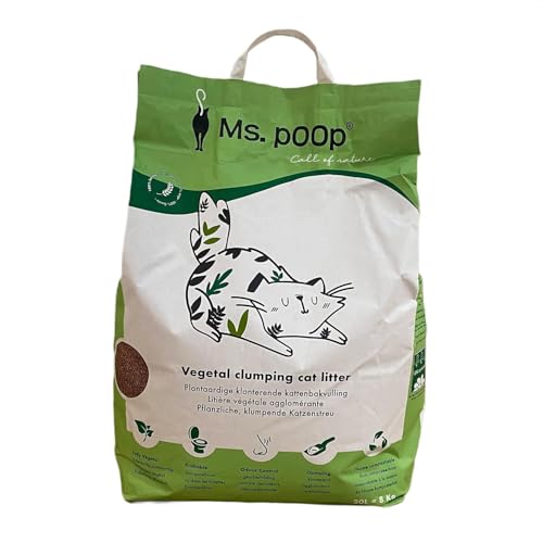 Ms, Poop, Pflanzenstreu, klumpend, umweltfreundlich, 20 l, optimale Absorption, reduziert Gerüche, einfache Handhabung, weich für die Pfoten, Größe 20 l, Farbe Natur, Modell Call of Nature Ms, Poop, Pflanzenstreu, klumpend, umweltfreundlich, 20 l, optimale Absorption, reduziert Gerüche, einfache Handhabung, weich für die Pfoten, Größe 20 l, Farbe Natur, Modell Call of Nature von Ms Poop