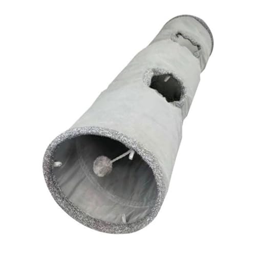 Katzen -Tunnelspielzeug 30x130 cm Wildleder faltbares Haustier Spielzeug Welpenspieltunnel mit Ball Hole von Mskmnkot