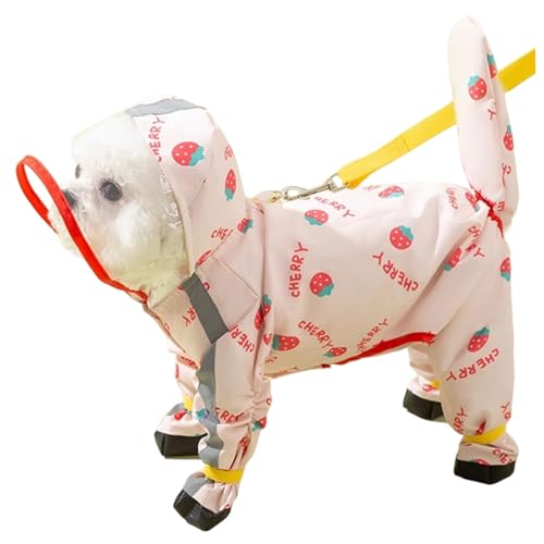 Kleiner Hund Regenmantel, schnappbar atmungsable schleppbare Hunde Regenanzüge mit reflektierenden Streifen für Hoodie im Freien Kleiner Hund Regenmantel, schnappbar atmungsable schleppbare Hunde Regenanzüge mit reflektierenden Streifen für Hoodie im Freien von Mskmnkot