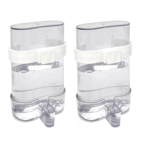 Mskmnkot Automatische Vogelwasserer -Feeder, Vogelwasserspender für Käfig, 2pcs Keine Messgeräte -Sichtweite Waterer Cockatiel Cage Accessoires No Chaos von Mskmnkot