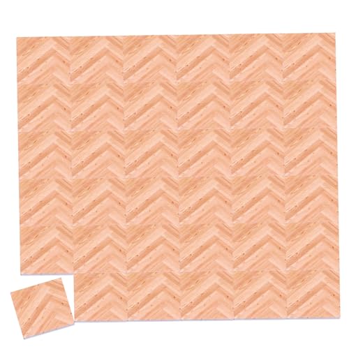 Mskmnkot Dollhouse -Bodenbeläge 36pcs Holz Retro Simulation Miniaturpuppenhaus Floor DIY Dekorative Accessoires, Holzkorn von Mskmnkot