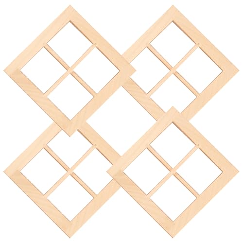 Mskmnkot Dollhouse Windows 4PCS 1:12 Holz unbemaltem DIY Miniatur -Puppenhausmöbel Simulation 2.76x2.76inch Zubehör Mskmnkot Dollhouse Windows 4PCS 1:12 Holz unbemaltem DIY Miniatur -Puppenhausmöbel Simulation 2.76x2.76inch Zubehör von Mskmnkot