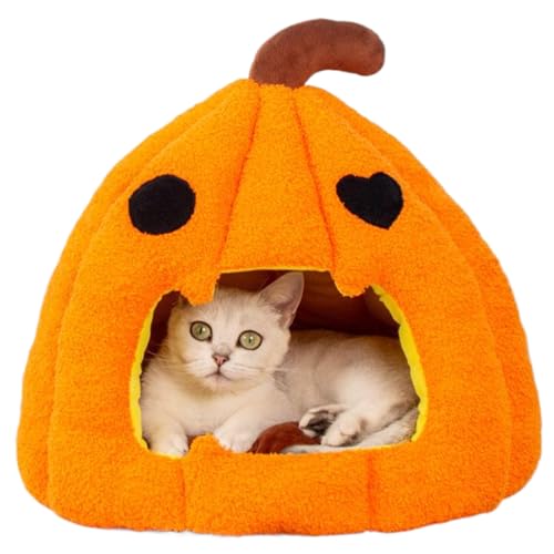 Mskmnkot Kürbiskatzenbett mit abnehmbarem waschbarem Kissen Nicht rutscher unten 16 Halloween Katzenbett Orange Handheld warm und weiches Kätzchen für Innen- und Außenkatzen im Freien Mskmnkot Kürbiskatzenbett mit abnehmbarem waschbarem Kissen Nicht rutscher unten 16 Halloween Katzenbett Orange Handheld warm und weiches Kätzchen für Innen- und Außenkatzen im Freien von Mskmnkot