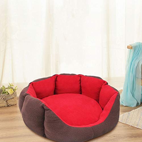 Haustier Betten für Hund Haustier Bett Kreative Kürbis geformt Zwanzig Bedruckte Muster Hundenest Welpe Katze Haustier Höhle mit rutschfestem Boden Haus für Katzen Y (Rot XL) von Msuiiixcccc