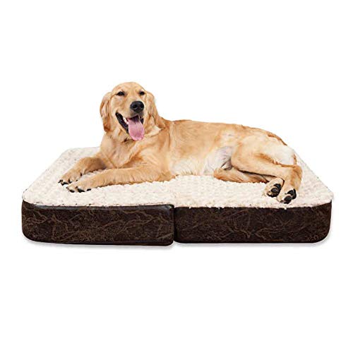 Haustier Dog Bett Schwamm Faltbare Bett Sofa Haustier Matratze Kissen Abnehmbar und waschbar 100x80x12cm Braun Haustier Dog Bett Schwamm Faltbare Bett Sofa Haustier Matratze Kissen Abnehmbar und waschbar 100x80x12cm Braun von Msuiiixcccc