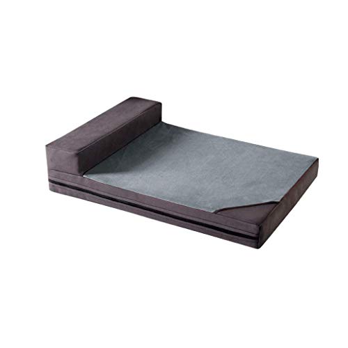 Haustier Katze Bett Hund Sofa Gepolstertes Bett Bolster Bett Haustier Matratze Kissen 6cm Schwammfüllung Abnehmbar Waschbar (B L) von Msuiiixcccc