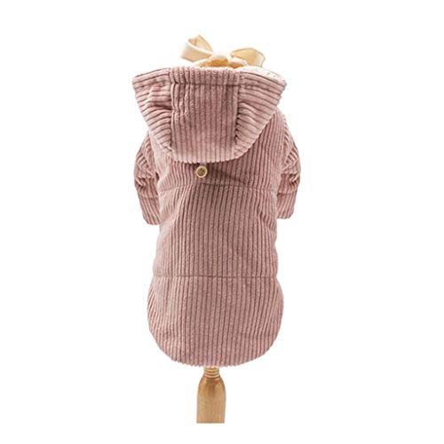 Herbst und Winter Hundemantel mit Hut Baumwollsamt Multi ColorsGröße für kleine mittlere Hundebekleidung Mops (Größe: XX-Groß) (klein) von Msuiiixcccc