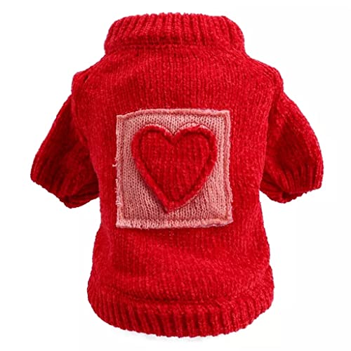 Hundehemd Teddy Weihnachten Rot Haustier Jumper Kleidung für kleine Hunde (Farbe: B Größe: L Code) (A M-Code) von Msuiiixcccc