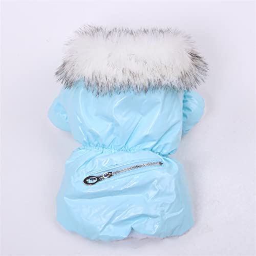 Hundejacke mit Reißverschluss Tasche Design Haustier Welpen Kleid Hoodie Warme Kleidung (Farbe: Blau Größe: L Code) (Blue S-Code) von Msuiiixcccc