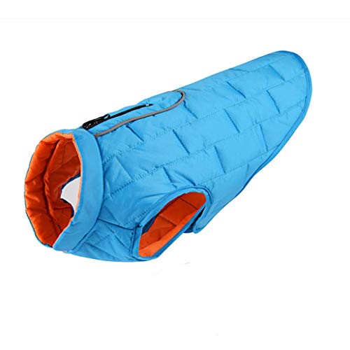 Hundekleidung Wasserdicht Winter Hundejacke Reversible Kleidung für kleine mittlere große Hunde Französisch Bulldog Chihuahua Mops (Farbe: Rot Größe: Mittel) (Blau Mittel) von Msuiiixcccc