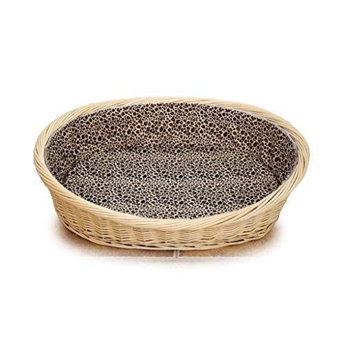 Hundskorb Rattan Verschachtelung Hund Höhle Bett Hund Haustiernest Gepolsterte Bolster Bett für den Innenbereich im Freien mit Kühlmatratze Hundskorb Rattan Verschachtelung Hund Höhle Bett Hund Haustiernest Gepolsterte Bolster Bett für den Innenbereich im Freien mit Kühlmatratze von Msuiiixcccc