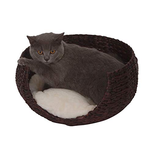 Katze Haus Haustier Korb Bett bleiben Rattan Weben bequemes Schlafbett vier Jahreszeiten universal für Hund/Katze 1014 Katze Haus Haustier Korb Bett bleiben Rattan Weben bequemes Schlafbett vier Jahreszeiten universal für Hund/Katze 1014 von Msuiiixcccc