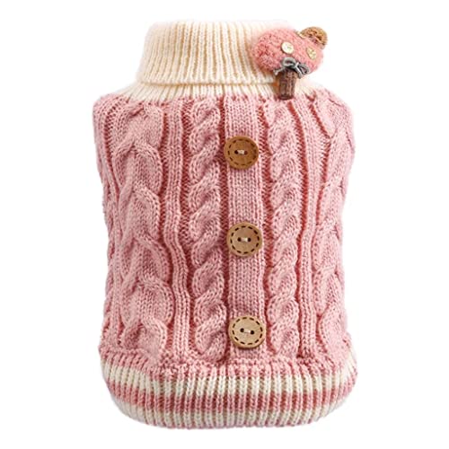 Kleiner Hund Strickpullover Hund Pullover mit Cartoon-Design Welpe Hoodie Winter Warme Kleidung Kleidung (Farbe: B Größe: S-Code) (BL-Code) von Msuiiixcccc