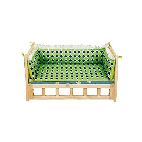 Massivholz Haustier Bett Zwinger Hundebett abnehmbar und waschbar Zwinger Haustier Katzensand große und mittlere Hundeaufbewahrung weg von Feuchtigkeit nicht leicht zu verformen (A 90x55x42cm) von Msuiiixcccc