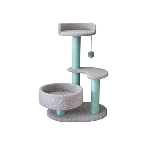 Msuiiixcccc Multi-Level Cat Tower Cat Tree for Indoor Cats Tall Cat Clim Stand with Hammock Basket and Hanging Toys Cat Furniture with House for Rest and Fun Msuiiixcccc Multi-Level Cat Tower Cat Tree for Indoor Cats Tall Cat Clim Stand with Hammock Basket and Hanging Toys Cat Furniture with House for Rest and Fun von Msuiiixcccc
