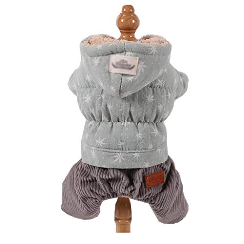 Overalls für Hunde Winter Star Manchesterfleece Teddy Warm Fleece Hundekleidung XS S M L XL (Farbe: Rosa Größe: X-Large) (Grün Groß) von Msuiiixcccc