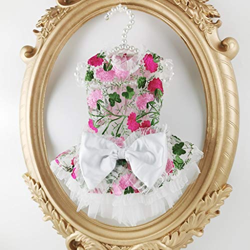 Prinzessin Hund Katzen Brautkleid Haustiere Welpen Kleider Welpen Party Rock Stickerei Katzen Kleidung Apperal (Größe: XX-Large) (Small) von Msuiiixcccc
