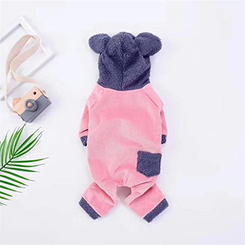 Pug Clothes Winter Hundekleidung Thicken Warm Hundemode Jumpsuit Yorkie Poodle Pommerschen Schnauzer Französisch Bulldog Costumenmantel (Farbe : B Size : M Code) (B L Code) von Msuiiixcccc