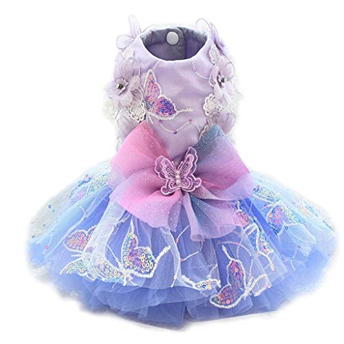 Sommer Hundekleid Haustier Hundekleidung Für Kleinen Hund Brautkleid Rock Welpen Kleidung Frühling Haustier Kleidung Chihuahua (Größe: X-Large) (XX) von Msuiiixcccc