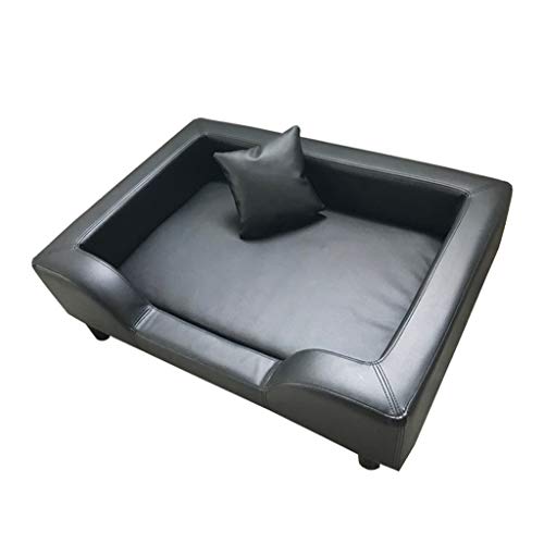 Tierbett Hundebett Holzsofa Kissen Abnehmbar und waschbar Bisssfest für mittlere bis große Haustiere PU 83x63x25cm Tierbett Hundebett Holzsofa Kissen Abnehmbar und waschbar Bisssfest für mittlere bis große Haustiere PU 83x63x25cm von Msuiiixcccc