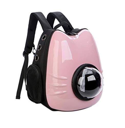 Tragbare Katze Rucksack Raum-Kapsel Hund Rucksack Portable Reise Haustierträger Tasche für Reisen Wandern Wandern im Freien (Rosa) von Msuiiixcccc