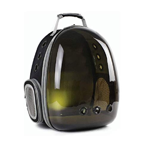 Tragbares Haustier Reise Atmungsaktiver Rucksack Haustierträger Transparent Atmungsaktiver Raum Haustier Rucksack Für Wandern Reise Camping Outdoor-Aktivitäten Schwarz (Schwarz) von Msuiiixcccc