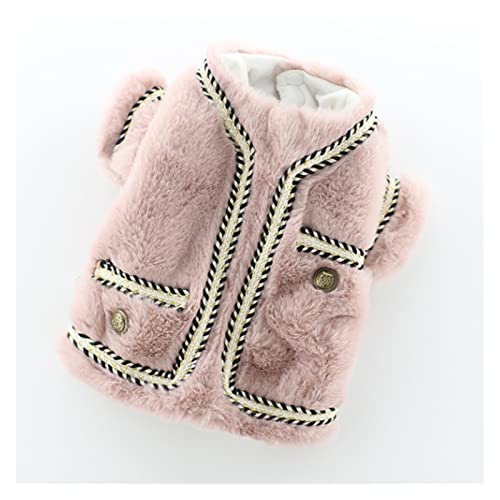 Welpe Winterkleidung Haustier Kleidung Weich Gemütliche Katze Hund Warm Pullover Samt Jacke (Farbe: Rosa Größe: M-Code) (Rosa S-Code) von Msuiiixcccc