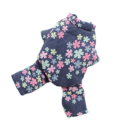 Winter warme Overall für Hunde Blume weiche Hundemäntel Jacke Anzug Kleidung XS S M L XL (Größe : X-Small) (Large) von Msuiiixcccc