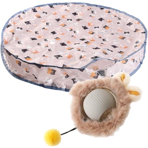 Mtucegi Katzen Spielmatten mit Teaser Interaktives Spielzeug Automatisches lustiges Katzenspielzeug für körperliche und geistige Bereicherung Mtucegi Katzen Spielmatten mit Teaser Interaktives Spielzeug Automatisches lustiges Katzenspielzeug für körperliche und geistige Bereicherung von Mtucegi