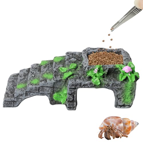 Einsiedlerkrabben-Kletterspielzeug mit Wasserschale, Einsiedlerkrebs-Zubehör, strapazierfähiges Harzmaterial, Kletterrampe mit Futterpinzette für Einsiedlerkrebse, Tankdekoration für kleine Reptilien Einsiedlerkrabben-Kletterspielzeug mit Wasserschale, Einsiedlerkrebs-Zubehör, strapazierfähiges Harzmaterial, Kletterrampe mit Futterpinzette für Einsiedlerkrebse, Tankdekoration für kleine Reptilien von Mtuiewo