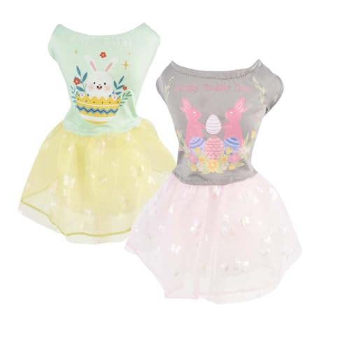 MuYaoPet 2 Packungen Frohe Ostern Hundekleid, Kaninchen, Osterei, Haustier-Kleid, Katze, Welpe, Tutu, Rock, Sommer, kleine Hunde, Mädchen, Hemd, Kleidung, Hasenkostüm (2 Packungen Kaninchenkleid, L) MuYaoPet 2 Packungen Frohe Ostern Hundekleid, Kaninchen, Osterei, Haustier-Kleid, Katze, Welpe, Tutu, Rock, Sommer, kleine Hunde, Mädchen, Hemd, Kleidung, Hasenkostüm (2 Packungen Kaninchenkleid, L) von MuYaoPet