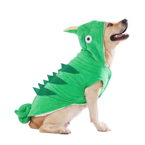 MuYaoPet Chamäleon-Hundekostüm für Halloween, Winter-Fleece, Haustier-Katzenmantel, Jacke für kleine, mittelgroße und große Hunde, lustige Kleidung, Kapuzenpullover, Labrador, Bulldogge, Chihuahua MuYaoPet Chamäleon-Hundekostüm für Halloween, Winter-Fleece, Haustier-Katzenmantel, Jacke für kleine, mittelgroße und große Hunde, lustige Kleidung, Kapuzenpullover, Labrador, Bulldogge, Chihuahua von MuYaoPet