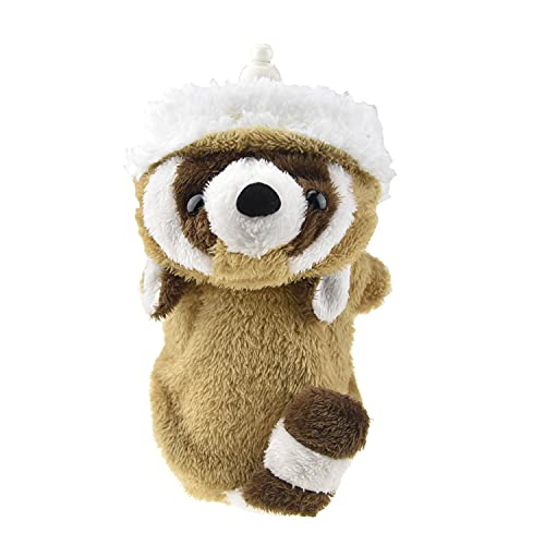 MuYaoPet Lustiges Waschbär-Hundekostüm für kaltes Wetter, dickes Fleece, Haustier, Katze, Mantel, Jacke, Winter, warme Kleidung für kleine Hunde (XS, Braun) von MuYaoPet