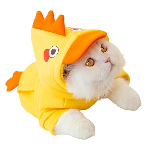 MuYaoPet Süßes Huhn-Hundekostüm, Halloween-Kostüm für kleine und mittelgroße Hunde, Winterwelpenkleidung, Kapuzenpullover mit Leinen-Ring, Kaltwettermantel für Katzen, Größe XL MuYaoPet Süßes Huhn-Hundekostüm, Halloween-Kostüm für kleine und mittelgroße Hunde, Winterwelpenkleidung, Kapuzenpullover mit Leinen-Ring, Kaltwettermantel für Katzen, Größe XL von MuYaoPet
