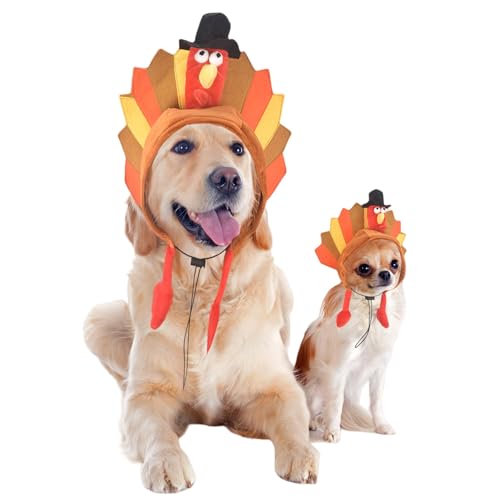 MuYaoPet Thanksgiving-Kostüm für Hunde, Truthahn, Halloween, Haustier-Katzen-Kostüm, Outfit Cosplay für kleine, mittelgroße und große Hunde, passendes Hunde- und Besitzerhut-Outfit (Türkei, XS MuYaoPet Thanksgiving-Kostüm für Hunde, Truthahn, Halloween, Haustier-Katzen-Kostüm, Outfit Cosplay für kleine, mittelgroße und große Hunde, passendes Hunde- und Besitzerhut-Outfit (Türkei, XS von MuYaoPet